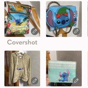 Disney STITCH Loungefly bag+ID holder+wallet+💋lip balm+Hoodie💙szS